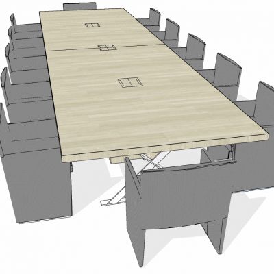 现代办公家具会议室会议桌椅子