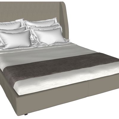 简欧式软体现代双人床