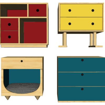 现代北欧简约床