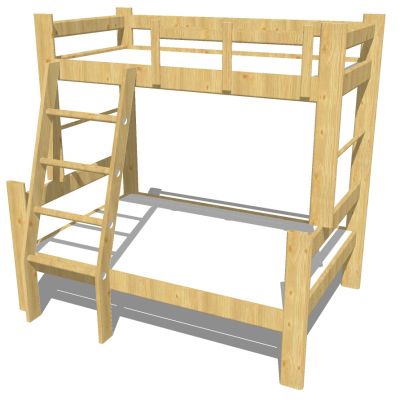 现代宿舍实木上铺高低床