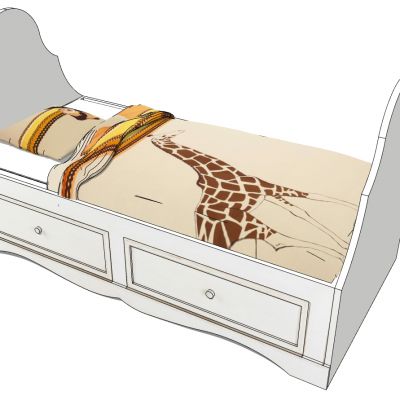 法式美式单人床