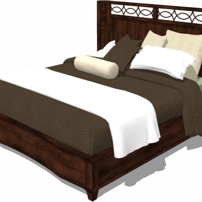 美式欧式古典实木床