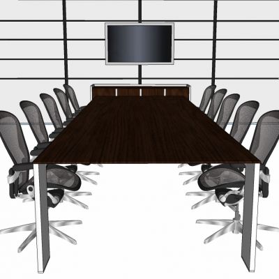 现代办公家具会议室会议桌椅子