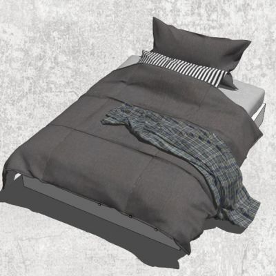 现代北欧简约单人床