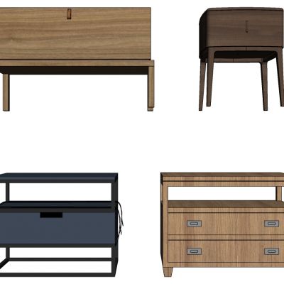 现代北欧新中式实木简约床