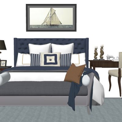 北欧地中海双人床