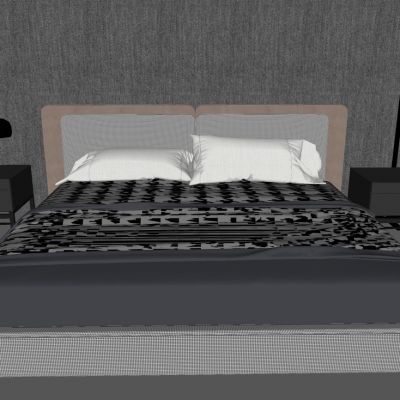 现代简约双人床