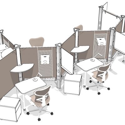 现代办公桌椅员工工位