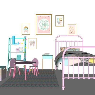 现代北欧简约儿童女孩房