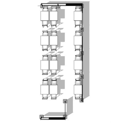 现代开敞办公室工位办公椅