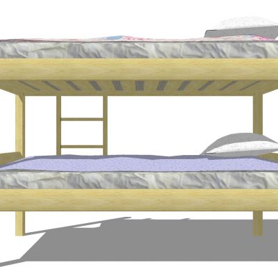 现代宿舍实木上下铺单人床