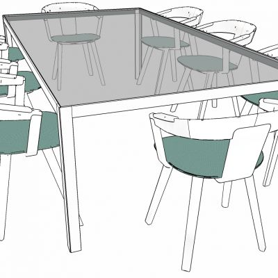 现代办公家具会议室会议桌椅子