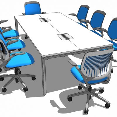 现代办公家具会议室会议桌椅子