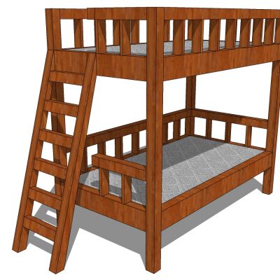 现代宿舍实木上铺高低床