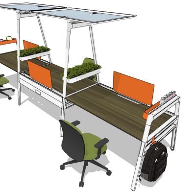 现代办公桌椅员工工位