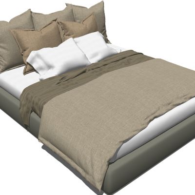 现代简约北欧单人床