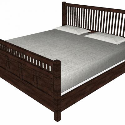 美式欧式古典实木床