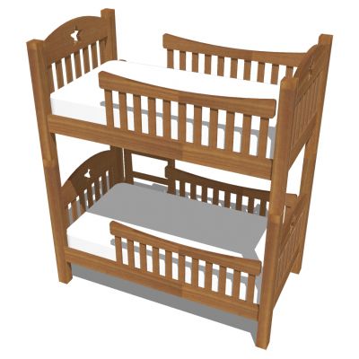 现代简欧式实木双人床