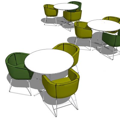 现代北欧圆形休闲洽谈桌椅子