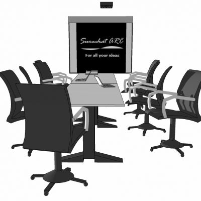 现代办公家具会议室会议桌椅子