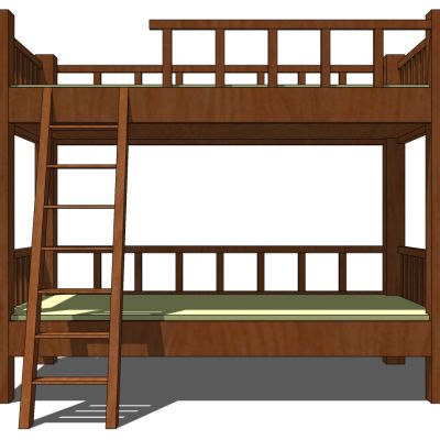 现代宿舍实木上下铺单人床