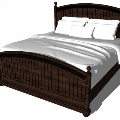 美式欧式古典实木床