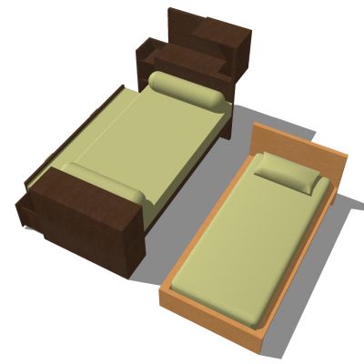 现代简约贵妃椅床