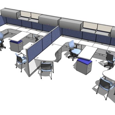 现代办公桌椅员工工位