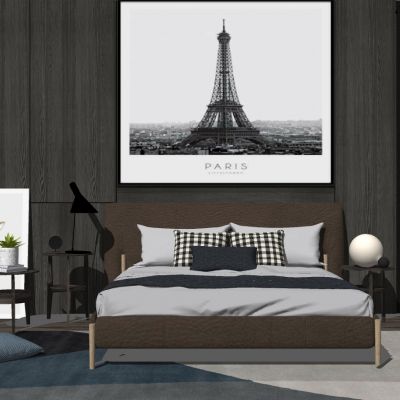 北欧现代双人床