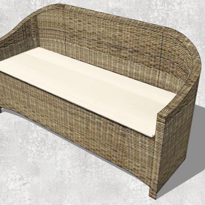 东南亚户外藤编编织竹编席编沙发