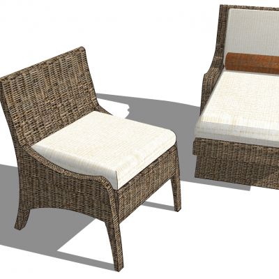 户外阳台藤编竹编编织休闲沙发躺椅