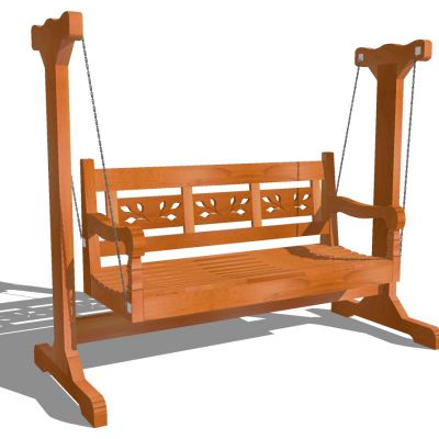 户外娱乐器材秋千SU模型