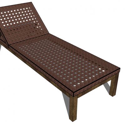 户外阳台藤编竹编编织休闲躺椅