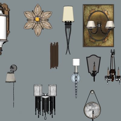 新中式欧式美式现代金属铁艺壁灯