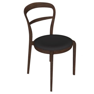 北欧工业风现代简约单人休闲实木椅