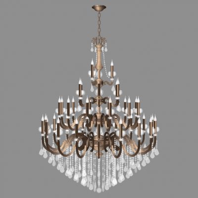 欧式豪华大型金属水晶吊灯
