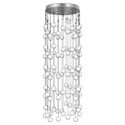 现代楼梯间水晶吊灯