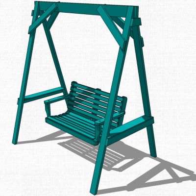 室外秋千摇椅SU模型