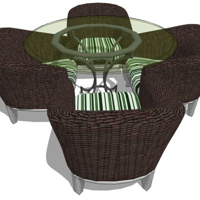 户外阳台藤编竹编编织休闲沙发家具