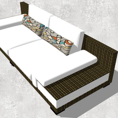 东南亚户外藤编编织竹编席编沙发