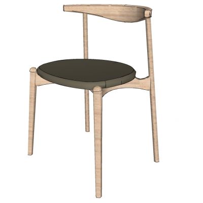 现代简约实木休闲单椅