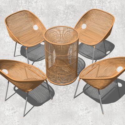 户外休闲藤编竹编藤椅