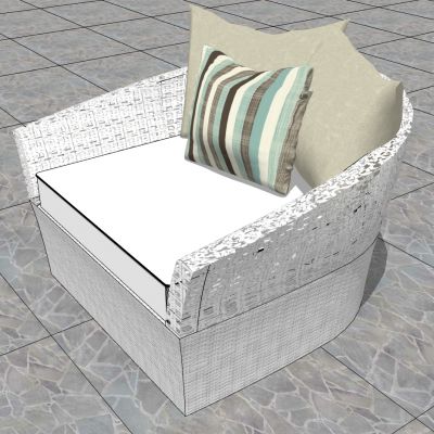 东南亚户外藤编编织竹编席编单人沙发