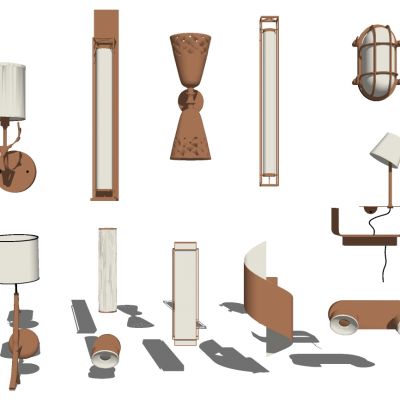 现代工业风新中式壁灯小鹿壁灯