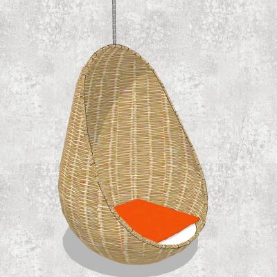 藤编吊椅