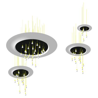 现代异形水晶吊灯组合