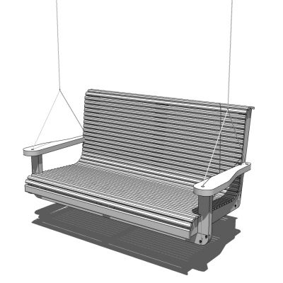 游乐设施秋千SU模型