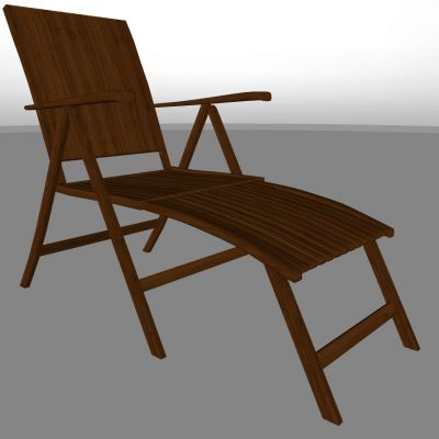 户外木质休闲躺椅