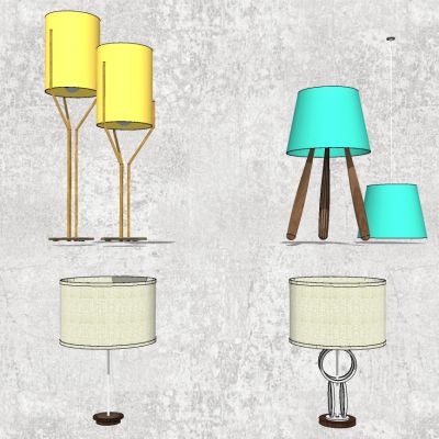 现代简约台灯落地灯吊灯组合