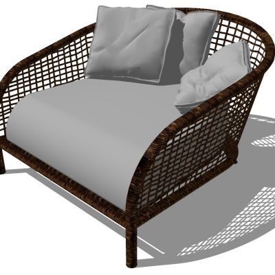 东南亚户外藤编编织竹编席编沙发